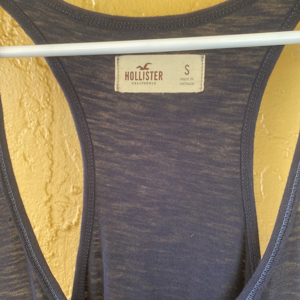 💝 Hollister Tank Top. Size Small. Ruffle. Blue - Picture 2 of 7